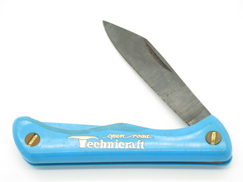 Vintage Open Road Technicraft Yasuo Imai Blue Seki Japan 4" Folding Pocket Knife