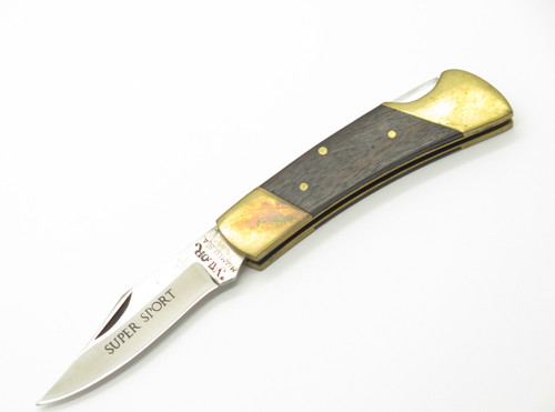 Vtg 1970s Valor Super Sport Seizo Imai Seki Japan Wood 3" Folding Pocket Knife