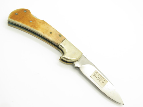 Vtg 1980s Parker Prototype Bears Imai 763 Seki Japan Bone 3.25" Lockback Knife