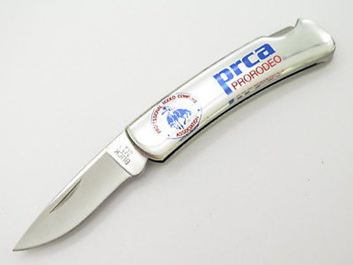 Vtg 1994 Buck 525 Gent PRCA Pro Rodeo Cowboy Folding Lockback Pocket Knife