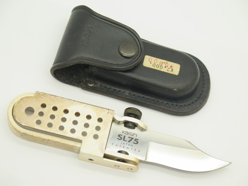 Vintage 1980s Kakuri SL75 Clip Point Seki Japan Trick Sidelock Folding Pocket Knife