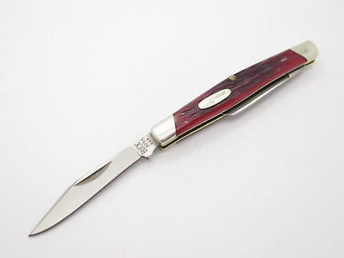 Vtg 1988 Buck 305 Lancer Small 2 Blade Folding Pocket Knife Bone Handle