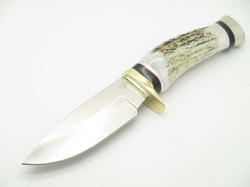 Buck 192 Vanguard BG-42 Custom Shop Elk Stag Fixed Blade Hunting Knife