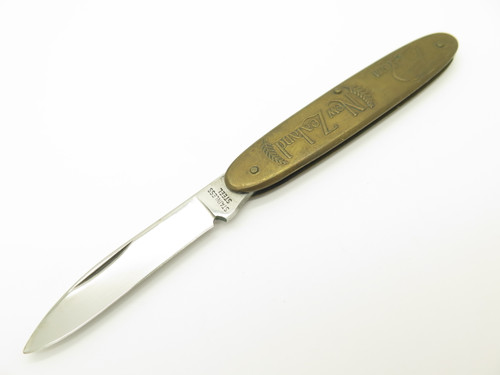 Vintage '80s Prototype 13 Seki Japan Brass New Zealand Kiwi Folding Pocket Knife