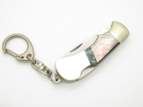 Vintage Explorer Seki Japan P-21/S Abalone Pearl 2.25" Folding Keychain Knife