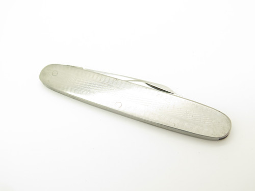 Vintage Engraved Design Stainless Seki Japan Thin 3.25" Folding Pocket Knife