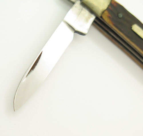 Vintage 1960s-70s G. C. Company 654 Jigged Bone Seki Japan 4" Folding Knife