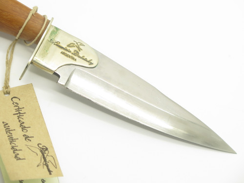 Rare Custom Mauricio C. Daletzky Gaucho Jamwood Fixed Knife 4.5" Blade