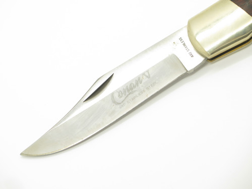 Vintage 1980s Conan City V Seki Japan Folding Hunter Lockback Pocket Knife