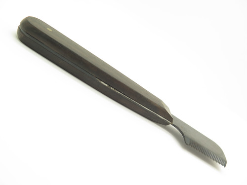 Vintage '80s Carbon Steel Seki Japan 5.75" Serrated Wood Carving Tool Knife