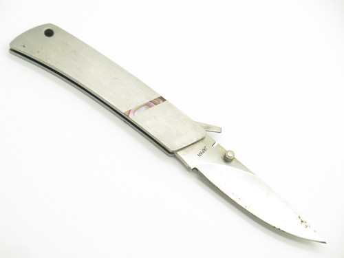 Vtg Aristocrat Majestic Seki Japan Lg AUS8 Folding Leverlock Pocket Knife Blem