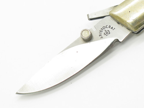 Vtg Aristocrat Majestic Seki Japan AUS-8 Folding Lever Lock Pocket Knife (Blem1)