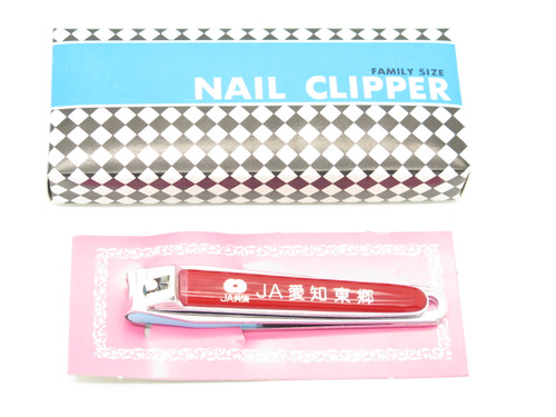 Vintage Seki Japan Large 4.25" Red Family Size Nail Clippers