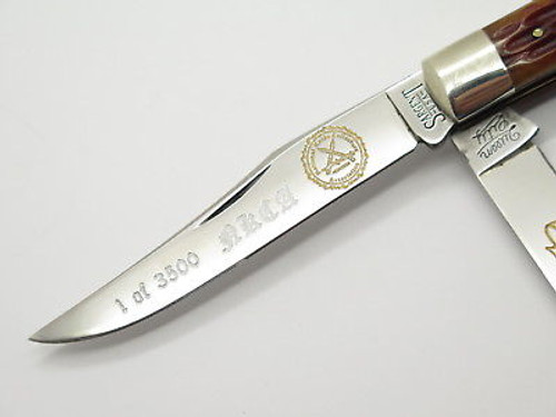 1992 Queen City Sargent NKCA Club Trapper Folding Pocket Knife Plus Case
