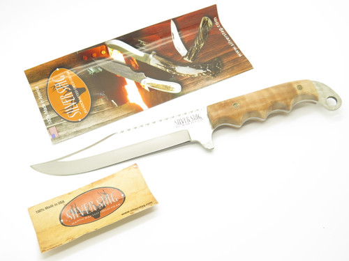 2018 Silver Stag USA RMEF Banquet Edition Maple Fixed D2 Steel Hunting Knife