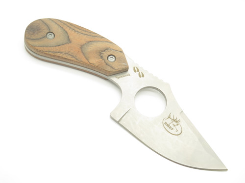Browning 87 RMEF Elk 6.5" Fixed Wood Handle Stainless Skinner Hunting Knife