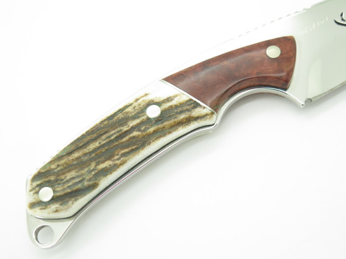 2005 Buck 194 Alpha Hunter RMEF Custom LE Elk Cutout Stag Fixed Hunting Knife