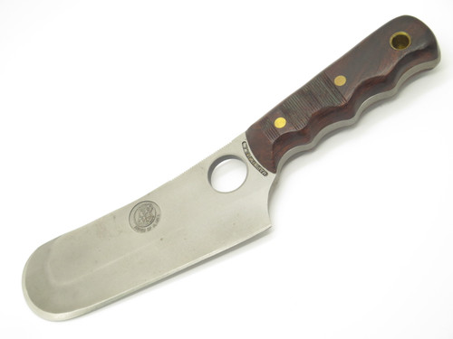 Knives of Alaska USA Wood Cleaver 10.37" D2 Fixed Hunting Knife & Leather Sheath