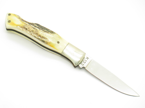 Vintage 1978-82 Parker Brothers K133-C Imai Seki Japan Stag Folding Pocket Knife