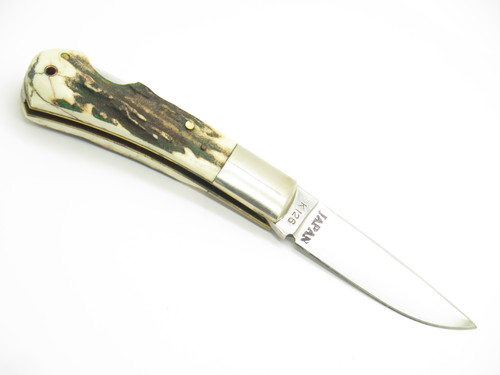 Vintage 1978-82 Parker Brothers K126-B Imai Seki Japan Stag Folding Pocket Knife