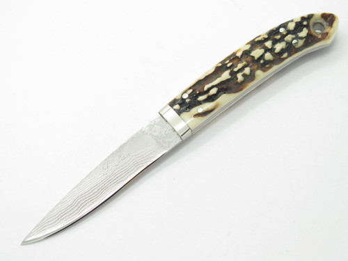 Seizo Imai Seki Custom Loveless Caper Sambar Stag & VG-10 Damascus Fixed Knife