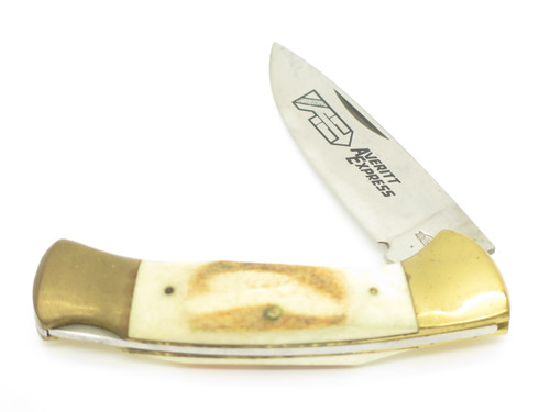 Vintage 80s Standing Stone Parker Imai Seki Japan Stag Lockback Pocket Knife - B