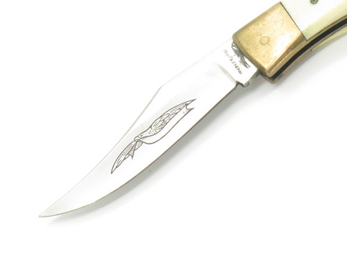 Vintage 1980s Parker Imai Seki Japan K542 Stag Folding Lockback Pocket Knife - C