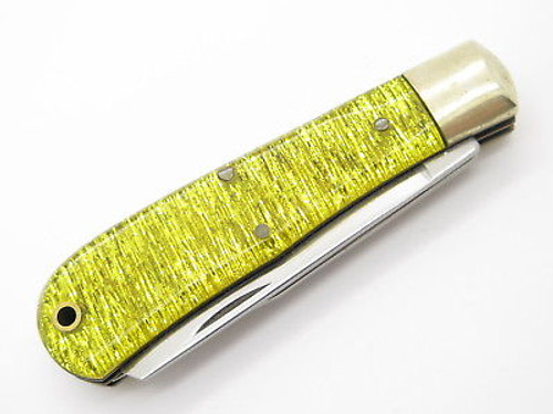 Vtg Parker Seki Japan Gold Sparkle Bullet Trapper Folding Pocket Knife