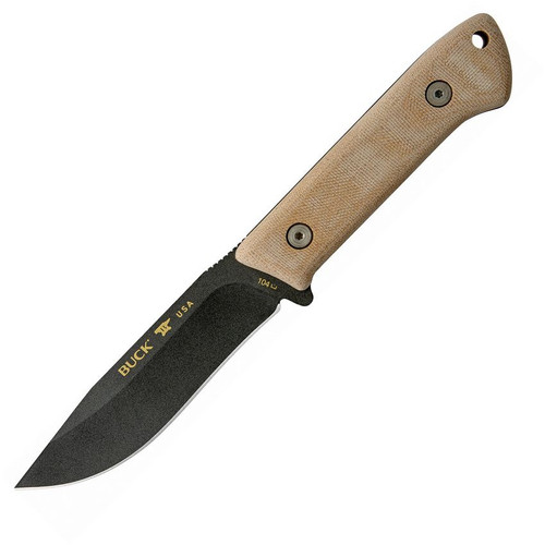 Buck 104 Compadre Carbon Steel Fixed Blade Hunting Camping Knife