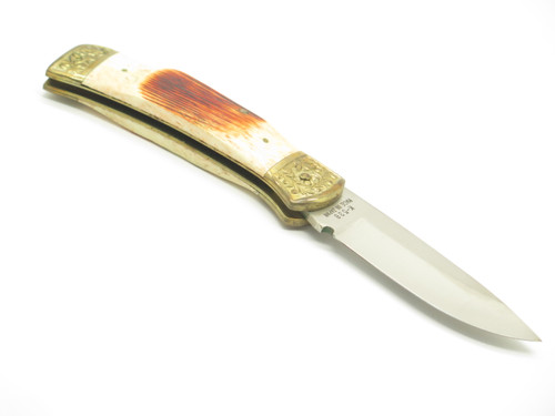 Vintage 1980s Parker Imai Seki Japan K538 Jigged Bone 4" Folding Lockback Knife