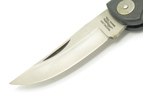 Vintage 1980s Parker Imai Seki Japan K115-B Black 4.75" Folding Hunter Knife