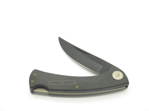 Vintage 1980s Parker Imai Seki Japan K115-D Black 4.62" Folding Hunter Knife