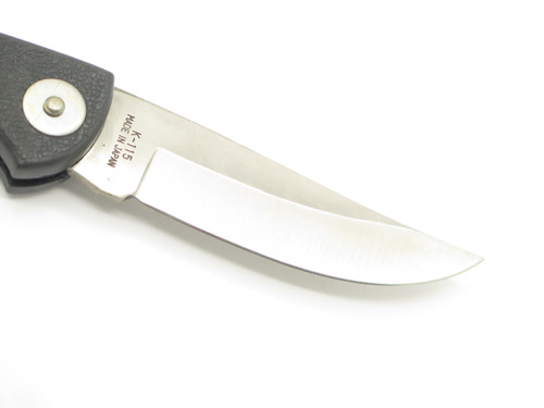 Vintage 1980s Parker Imai Seki Japan K115-F Black 4.62" Folding Hunter Knife