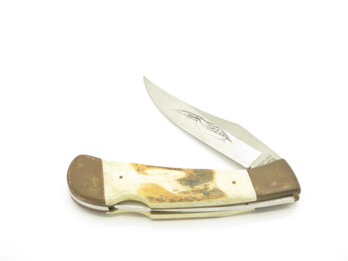 Vintage 1980s Parker Imai Seki Japan K540-B Stag 5" Folding Hunter Knife