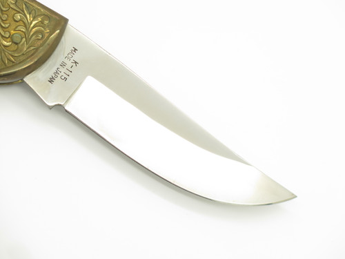 Vintage 80s Parker Imai Seki Japan K115-B Jigged Bone 4.62" Folding Hunter Knife