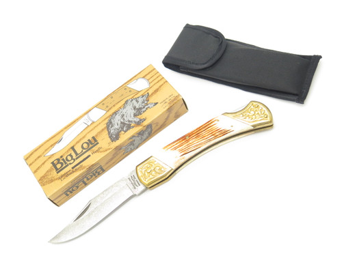 Vintage 1980s Parker Imai Seki Japan K139 Jigged Bone 5" Folding Hunter Knife