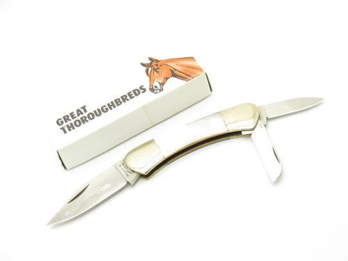 Vintage 80s Parker Imai Seki Japan MOP 3.5" Big Canitler Folding Pocket Knife -B