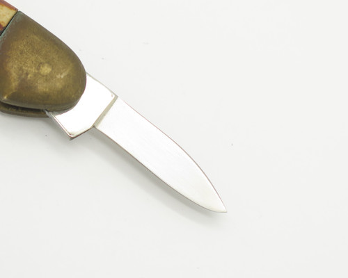 Vintage 1980s Parker Imai Seki Japan 3" S-B Bone Canoe Folding Pocket Knife