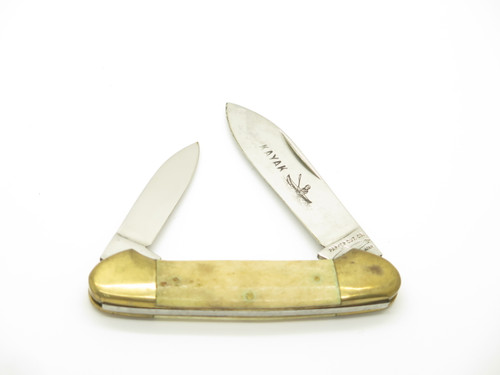 Vintage 1980s Parker Imai Seki Japan 3.75" S-F Bone Canoe Folding Pocket Knife