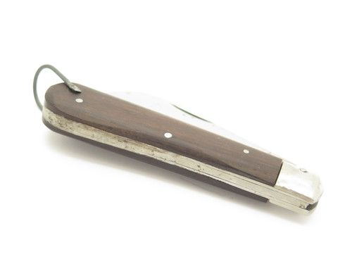 Vintage 1950s-60s Seki Japan 4.25" Wood Handle Hawkbill Pruner Folding Knife