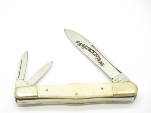 Vintage 80s Parker Imai Seki Japan 3.62" Bone First Monday Folding Pocket Knife