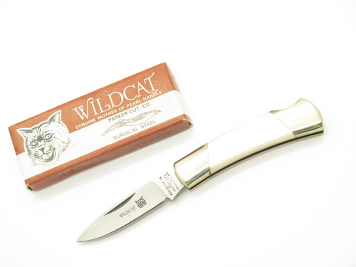 Vintage 80s Parker Imai Seki Japan MOP 3" Wildcat Folding Pocket Lockback Knife