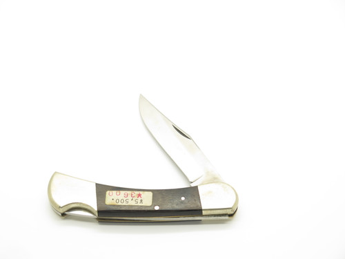 Vintage 1980s Parker Imai Prototype Seki Japan 4" Wood Folding Lockback Knife