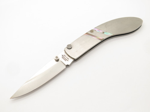 Vtg 1980s Parker Benchmade Abalone Imai Seki Japan Toplock Folding Pocket Knife