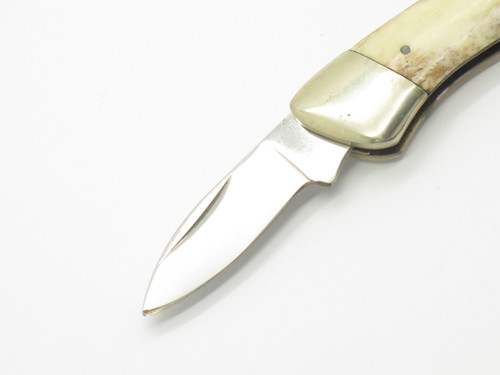 Vintage 1976-1978 Parker Frost Imai Seki Japan Folding 3.75" Bone Canoe Knife