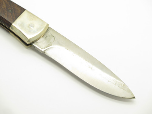 Vintage 1976-78 Parker Frost Imai 5" Seki Japan Big Grizzly Wood Lockback Knife