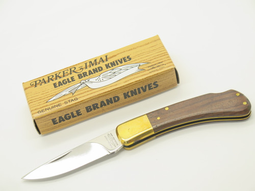 Vintage 1976-1978 Parker Frost Imai 4" Seki Japan Wood Folding Lockback Knife