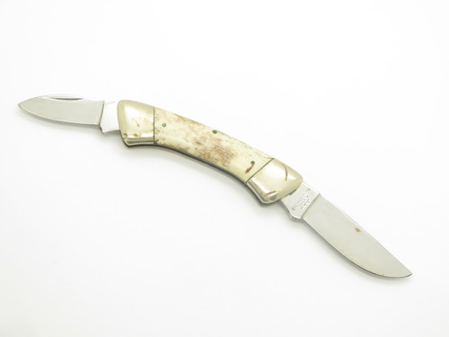 Vintage 1976-1978 Parker Frost Imai Seki Japan 3.62" Bone Canoe Folding Knife