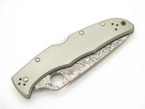 Spyderco Endura 4 Seki Japan Titanium VG-10 Damascus Folding Pocket Knife