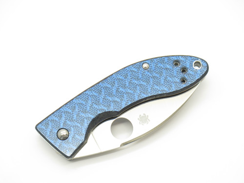 Spyderco C205GFBLP Bob Lil Lum Seki Japan Nishijin Blue Sprint Pocket Knife